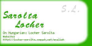 sarolta locher business card